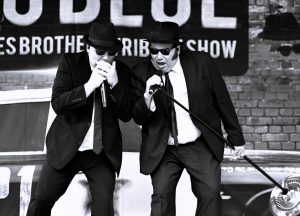 Big Blue on stage in action